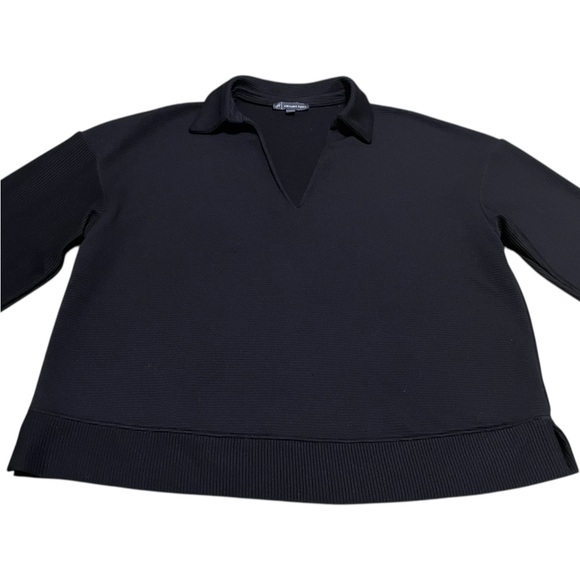 Adrianna Pappell Med Two Piece Matching Set Wide Leg Pants and Top Black Lounge - Picture 9 of 13